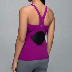 LULULEMON Athletica Cross-back Mesh Purple Tank Size 2